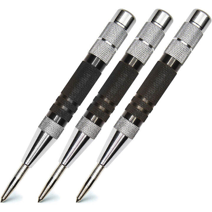 3 Pc Set of 6 Inch Heavy Duty Automatic Center Punch Set for Wood
