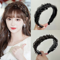 แฟชั่นวิกผม Twist Headbands สำหรับผู้หญิงกว้าง Fishbone Braids Hairbands Handmade Retro Head Hoop ผมจัดแต่งทรงผม Headwear อุปกรณ์เสริม