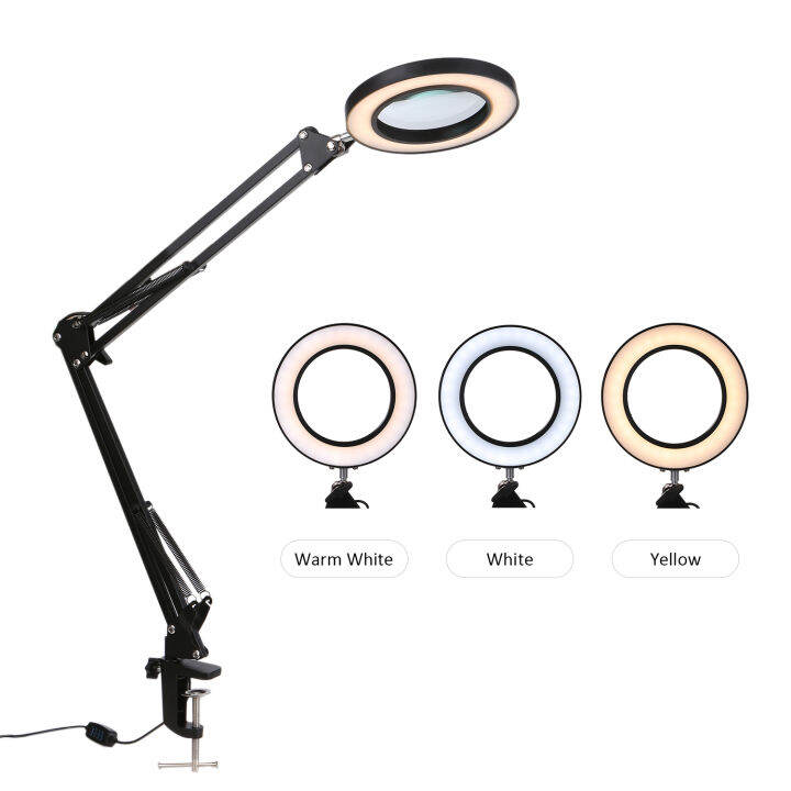 foldable-professional-8x-magnifying-glass-desk-lamp-magnifier-64led-light-reading-lamp-with-three-dimming-modes-usb-power-supply