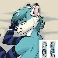 ใหม่ Furry Foxcat Vulpine Anthro Dakimakura ให้นมบุตรปลอกหมอนเซ็กซี่ 4 หลาการ์ตูนอะนิเมะ