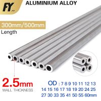 【CW】FUYI Aluminium Pipe 2.5mm Thickness 7-60mm OD Straight 300mm 500mm Long Round 6063 Aluminum Alloy Tube