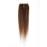 [COD]P427 4x4 T part closure human hair บล็อกผมจริงสีเปียโนลูกไม้ผมจริง