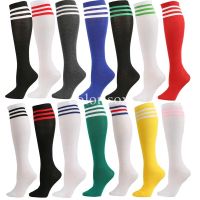 Unisex Compression Socks Football Socks Non-slip Long Tube Knee High Stockings Socks Striped Soccer Socks Running Sports Socks