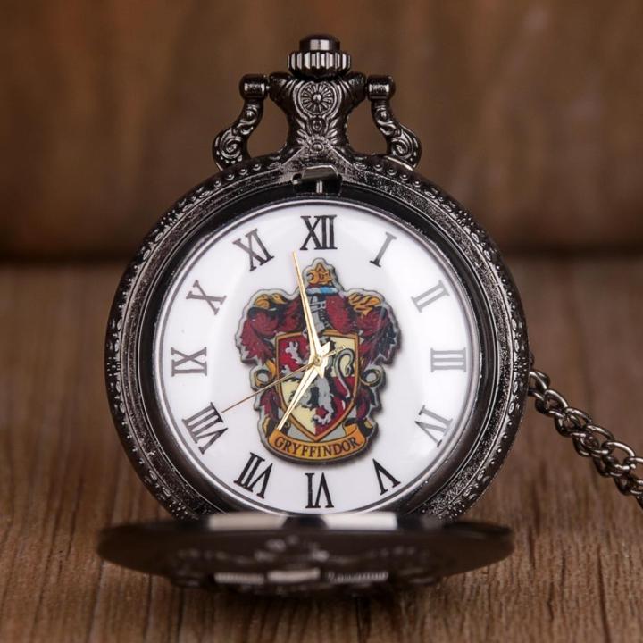 นาฬิกาพกควอตซ์ดีไซน์มังกรทองแดงโบราณนาฬิกาพกวินเทจพร้อมจี้สร้อยคอลูกปัด-fob