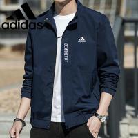 【พร้อมส่ง】Adidas เสื้อแจ็กเก็ตกันลม คอปก ทรงหลวม แฟชั่นฤดูใบไม้ร่วง 2022