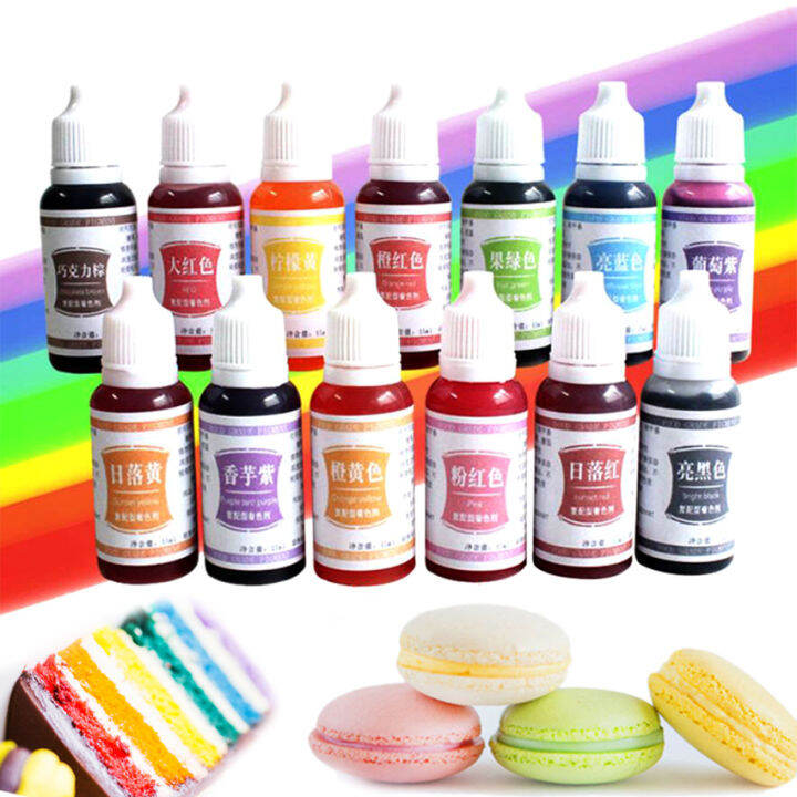 cod-free-cas-congbiwu03033736-เค้กครีมมาการอน15มล-สีสันสดใสส่วนผสมการอบฟองดูว์13สีเค้กอาหารทานได้สีเครื่องมือการอบและขนมอบ