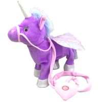 Funny Toys Electric Walking Unicorn Plush Toy Stuffed Animal Horse Music Doll For Children Christmas Gifts