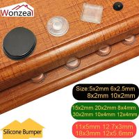 Door Stopper Cabinet Rubber Silicone Pads Transparent Black Furniture Fittings Self-Adhesive Drops Dampers For Kitchen Hardware Decorative Door Stops