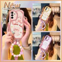 Soft Wave border Phone Case For Samsung Galaxy A14 5G/4G/SM-A146P trend flower Liquid silicone youth romantic For Girls