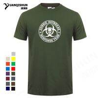 Fashion 16 Colors O-Neck Tshirts Zombie Outbreak Response Team T-Shirt Protect Yourself Tee O-Neck Hipster Street Free Shipping