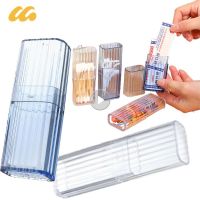 Travel Toothpick Cotton Swab Storage Box Travel Portable Transparent Simple Small Object Band-aid Classification Finishing Box