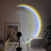 Ins Simple Moon Lamp Bedroom Internet Celebrity Atmosphere Lamp Gift Girl Night Light Photo Video Live Broadcast Projection Lamp 【SEP】