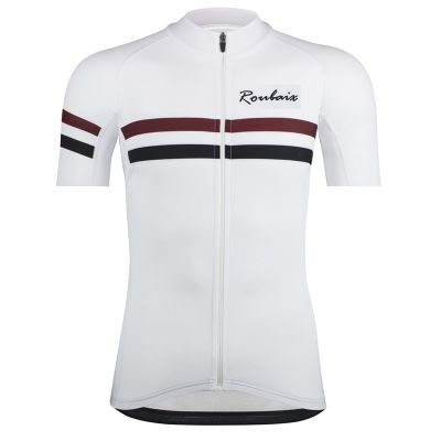 Roubaix cycling jersey men  Hot brand cycle wear Breathing MTB RBX bike sport shirt Air mesh sleeve ridingshirt White strip