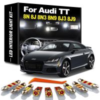 การส่งข้อมูลแบบติดต่อกันนำตกแต่งภายในชุดไฟสำหรับ Audi TT TTS 8N 8J 8N3 8N9 8J3 8J 9คูปพ์โร้ดสเตอร์1999 2000 2001-2010 2011 2012 2013 2014แผนที่โคมไฟหีบฝาทรงโค้งอุปกรณ์เสริมรถยนต์