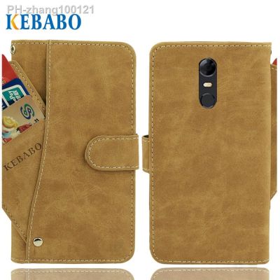 Vintage Leather Wallet BQ BQ-6001L Jumbo Case 6 Luxury 3 Front Card Slots Cover Magnet Stand Phone Protective Bags