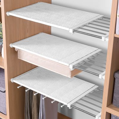 【CC】 Wardrobe Closet Organizer Adjustable Wall-mounted Storage Shelf kitchen Shelves Cabinet