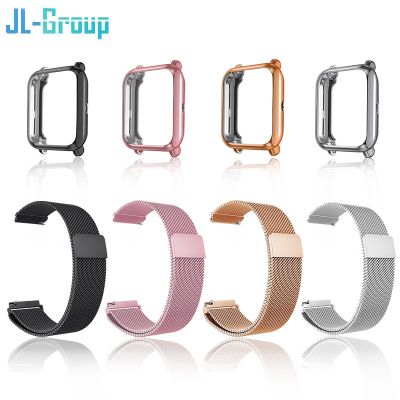 20mm Strap For Amazfit Bip S Lite U Band GTS 3 2 4 Mini Bracelet With Case TPU Screen Protector Metal Magnetic Loop Watch Strap