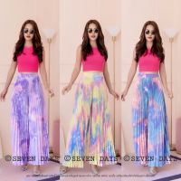 New Summer Tie Dye Print Palazzo Pleated Trousers   กางเกงงานผ้าพลีท พิมพ์ลายมัดย้อม ต้อนรับ summer เนื้อผ้าทิ้งตัว ลายผ้ามีความโดดเด่น สวย ขอบเอวยางแบบถี่ทำให้ขอบเอวดูแล้วเรียบไม่พอง ทรงขาบานใช้ผ้าจัดเต็มเพื่อให้ทรงออกมาสวยที่สุดเวลาสวมใส่ งานพลีทอัดกันม