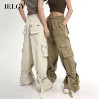 IELGY Fashion Leisure Women S Retro Multi-Pocket Overalls Pants