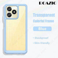 เคสโปร่งใส ROAZIC สำหรับ Realme C53 C51เคสใส่โทรศัพท์ NFC ลูกอมอะคริลิคฝาหลังกันกระแทกกรอบสี