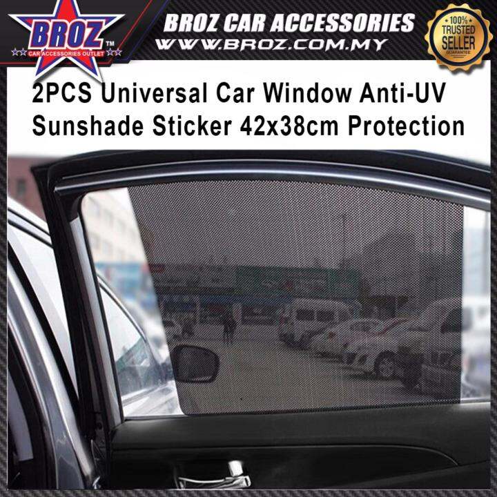 2PCS Universal Car Window AntiUV Reusable Sunshade Sticker Protection