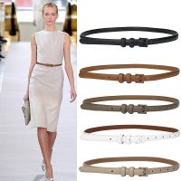 ❁♟¤ New Multicolor Design Retro Cowhide Buckle Thin Belt Literary Simplicity Joker Small Belts for Women Luxury Designer Brand