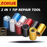 ZOKUE เครื่องมือปลายหัวคิวโต๊ะพูลอเนกประสงค์,เครื่องมือซ่อมแซม5สี2ใน1ปลาย Pricker อุปกรณ์บิลเลียดสะดวก