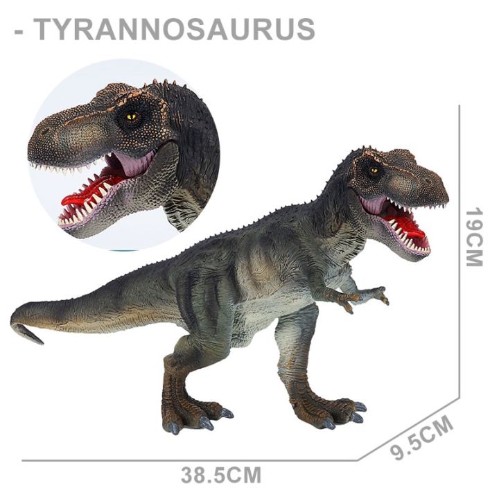 ของเล่นอินโดไมนัสเร็กซ์ไดโนเสาร์ยุคจูราสสิกรูปสัตว์ไทแรนโนซอรัสเสมือนจริงบรอนโตซอรัส