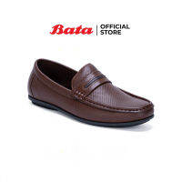 Bata บาจา รองเท้าคัทชู รองเท้าหุ้มส้น รองเท้าลอฟเฟอร์ Loafers สำหรับผู้ชาย รุ่น Iden สีน้ำตาล 8514168