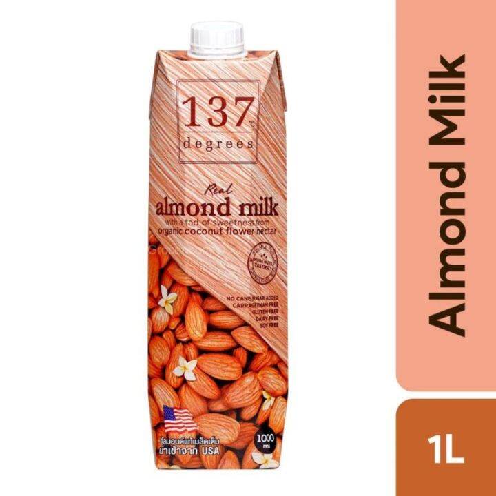137 Degree GlutenFree Real Almond Nut, Dairy Free Milk 1 Liter Lazada