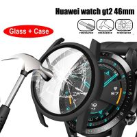 Glass Case for Huawei Watch GT 2-2e 46mm/42mm Accessories Full Coverage Bumper Tempered Screen Protector huawei gt2e gt2 Cover