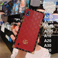 JieFieหรูหรากรณีโทรศัพท์สำหรับ Samsung Galaxy A10S / A20S / A30S / A50S / A70 / A10 / A20 / A30 / A50 / A70 แฟชั่นหนังตารางกันกระแทกโทรศัพท์ปกหลัง