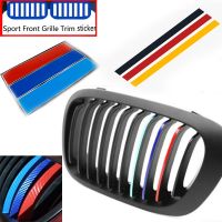 Carbon Fiber M Power Car Front Racing Grille Trim Sticker For Bmw X1 X3 F25 X5 F15 F20 F30 F10 F11 G01 X4 G02 F26 X2 Z4 X6 E53 X