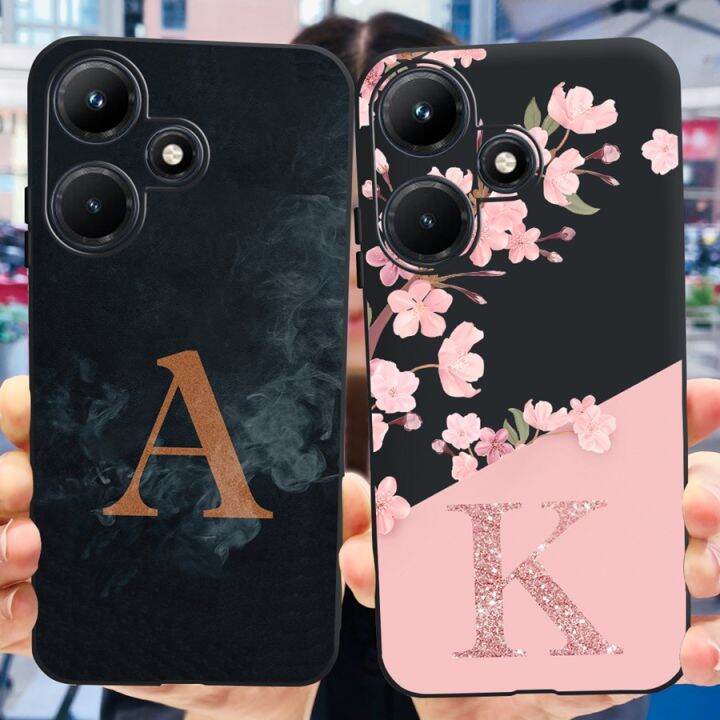 เคสสำหรับ-infinix-hot-30i-hot-30-i-nfc-ลายตัวอักษรหรูหราเคสสีดำซิลิโคนนิ่มแบบมืออาชีพสำหรับ-infinix-ฝา-x669-hot30i