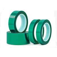 ♧✲ 33M 5 10 15 20 30 40 45 50mm Green PET Film Tape Insulation Insulating High Temperature Adhesive Tape 3D Printing Board Protect