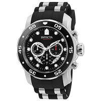 Invicta Mens 6977 Pro Diver Collection Stainless Steel Watch, Blue Dial Black Polyurethane Watch