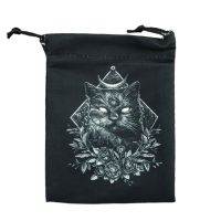 13x18cm Tarot Card Storage Bag Velvet Linen Double Sided Print Drawstring Bag Home Accessories Tarot Storage Organizer For Party