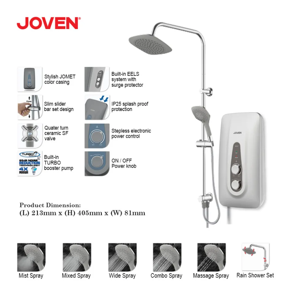 JOVEN SB11P/SB11P-RS INSTANT WATER HEATER[AC PUMP] | Lazada