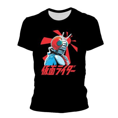 Kamen Rider เสื้อยืดลายผู้ชายออกแบบเย็น 3D Masked Rider พิมพ์เสื้อยืดฮาราจูกุแฟชั่นผู้หญิง XS-5XL