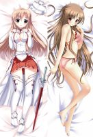 (ถ้ากำหนดเองติดต่อเรา) ดาบศิลปะออนไลน์อนิเมะญี่ปุ่น Kazuto Yuuki Asuna Keiko Asada Shino Dakimakura ปลอกหมอนกอดร่างกายปลอกหมอน (ถ้ากำหนดเองติดต่อเราเอง)