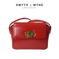 SMYTH &amp; MYNE กระเป๋าสะพายข้างหนังแท้ รุ่น KHLOE - สี Red