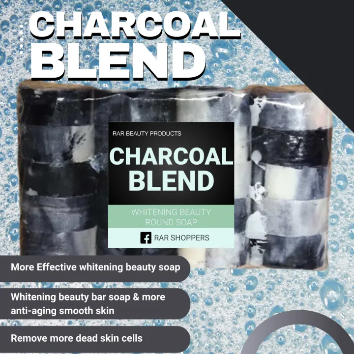 Bleaching Charcoal Blend beauty bath soap for face and body with