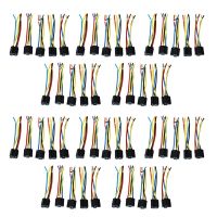 50 Pcs 5 Pin Wires Cable Relay Socket Harness Connector DC 12V For Car Auto