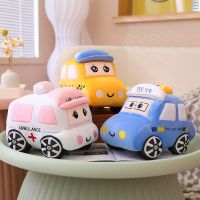 รถการ์ตูนใหม่ของเล่นตุ๊กตารถตำรวจ Kawaii รถพยาบาลรถแท็กซี่ตุ๊กตา Plushie ของเล่นยัดไส้นุ่มเด็กทารกของขวัญที่สร้างสรรค์