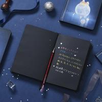 Moon Night Hardcover Diary Book A5 Hand Account Notebook Luminous Hand-painted Black Card Schedule Book Office School Supplies