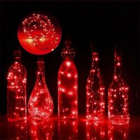 10pcs Includes Battery LED Wine Bottle String Light Copper Wire Fairy Lights DIY Cork Light For Birthday Wedding Christmas Decor