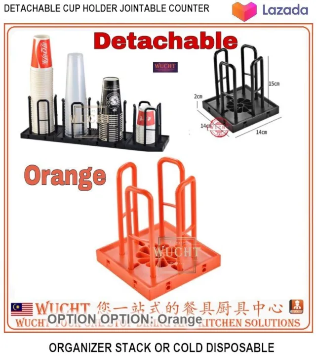 Detachable Cup Holder Jointable Counter Organizer Stack Or Cold