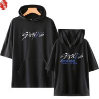 (BEYS baby) Stray เด็ก Kpop Hooded T เสื้อผู้หญิง/ผู้ชายแฟชั่นฤดูร้อนแขนสั้น Tshirt 2019ใหม่มาถึงขายร้อนอินเทรนด์ Streetwear เสื้อผ้า