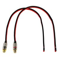 4x Speaker Wire 14 AWG with Phono RCA Female Jack, 2 Channels