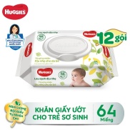 Khăn giấy ướt Huggies không mùi 64 tờ